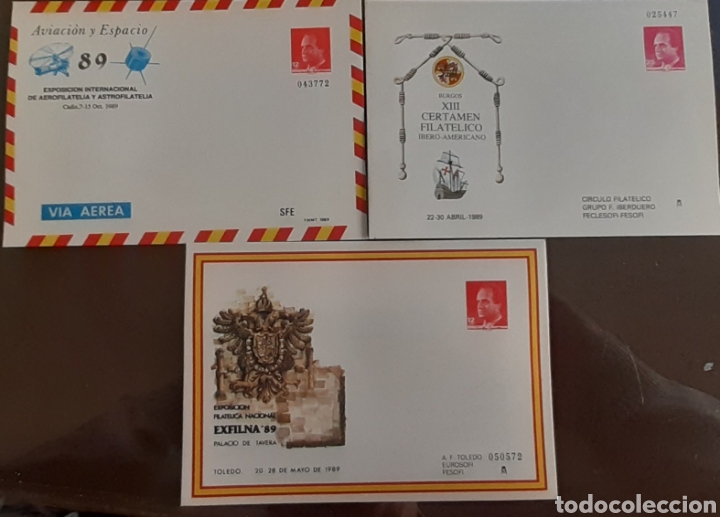 Sellos: 3 SOBRES ENTERO POSTAL , DEL A&Ntilde;O 1989 - Foto 1