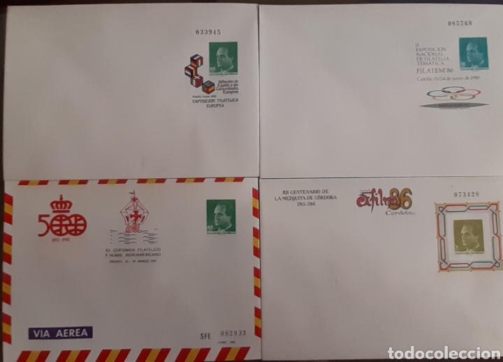 Sellos: 4 SOBRES ENTERO POSTAL , DEL A&Ntilde;O 1986 - Foto 1