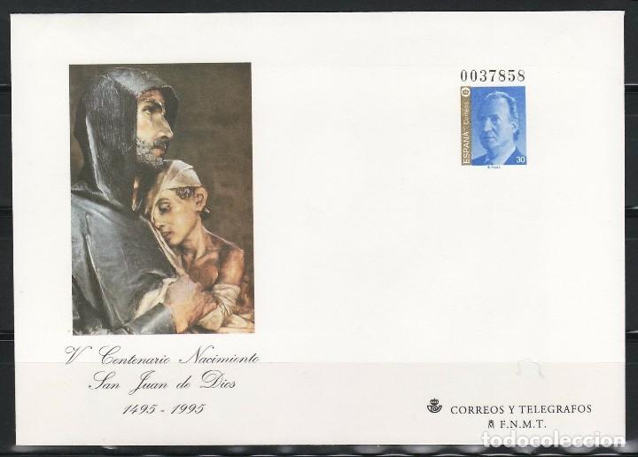 Sellos: ESPA&Ntilde;A SOBRE ENT.POST.1996 31 SAN J.DE DIOS - Foto 1