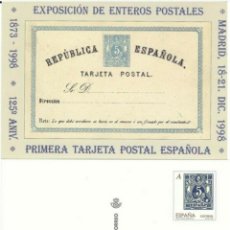 Francobolli: 1998-Nº54-LA TARJETA DEL CORREO-TARIFA-A-EXPO.DE ENTEROS POSTALES-MADRID 1998. Lote 360096600