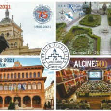 Sellos: ESPAÑA-SPAIN TARJETA ENTERO POSTAL CARD EXCLEFIL 2021. 75º ANIV. GRUPO FILATÉLICO DE VALLADOLID