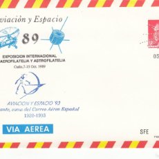 Sellos: ESPAÑA SOBRE ENTERO POSTAL OFICIAL 14 - EXPO INTER. AVIACIÓN Y ESPACIO CADIZ 1989. CON PERFORACIÓN. Lote 402809074
