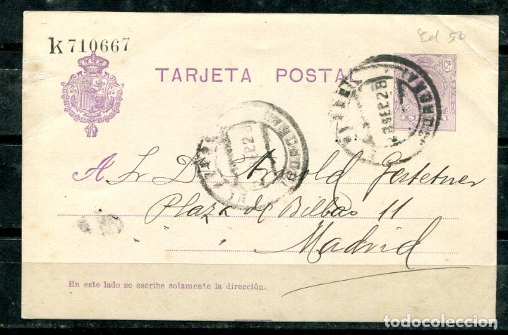 Sellos: Edifil 50 de enteros postales. Usada. - Foto 1