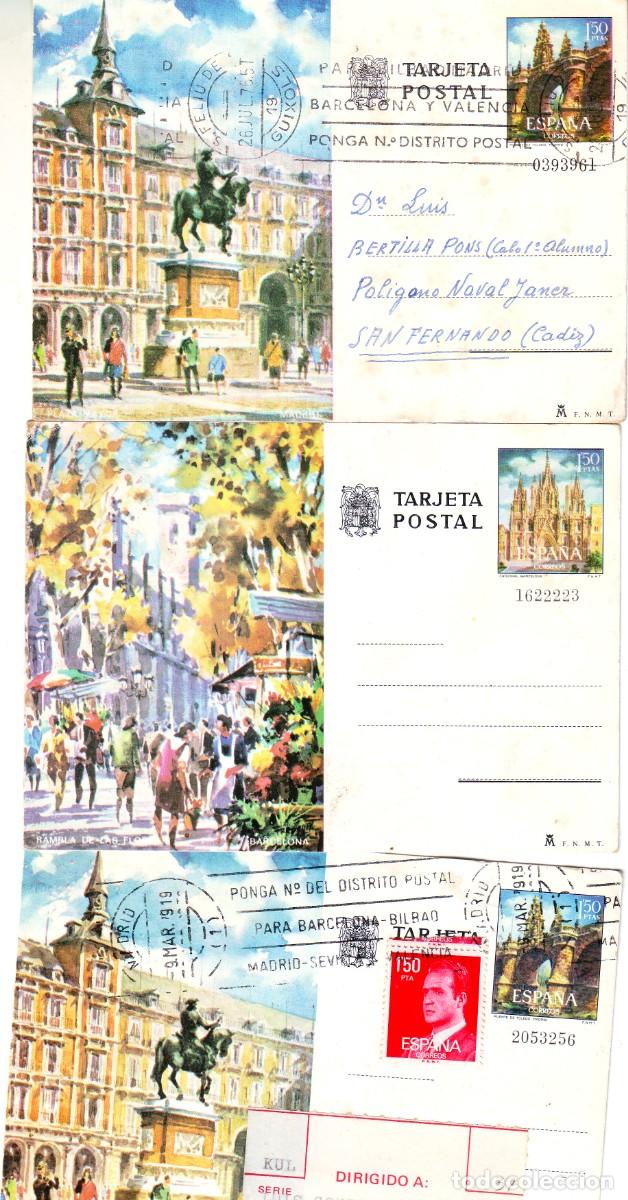 Sellos: TRES ENTEROS POSTALES - Foto 1
