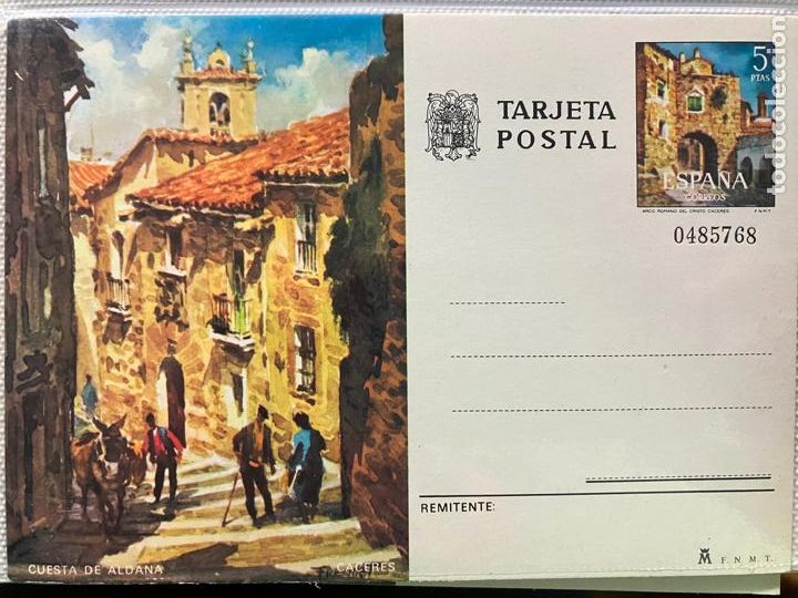 Sellos: Tarjeta entero postal - A&ntilde;o 1974 - C&aacute;ceres - Foto 1