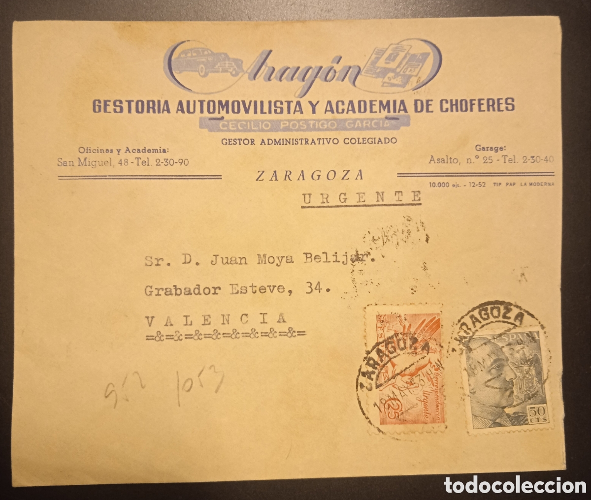 Sellos: Antiguo sobre circulado - Foto 1
