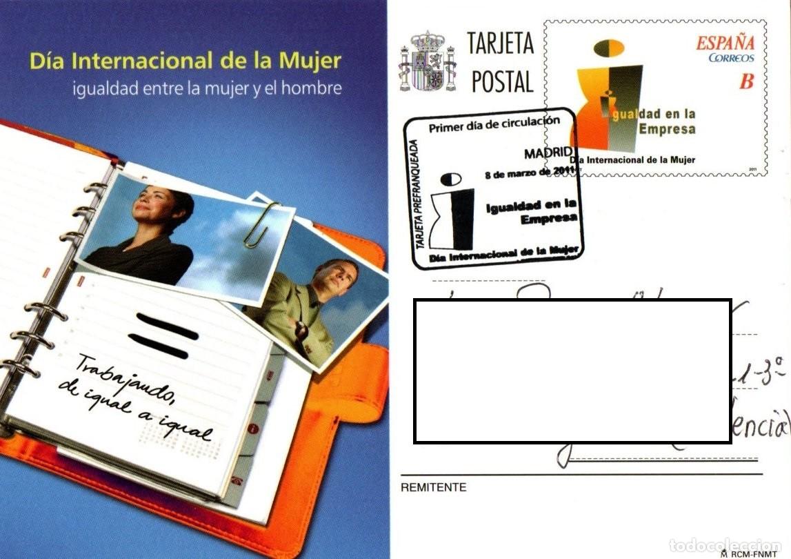 Sellos: DIA INTERNACIONAL DE LA MUJER. ENTERO POSTAL. - Foto 1