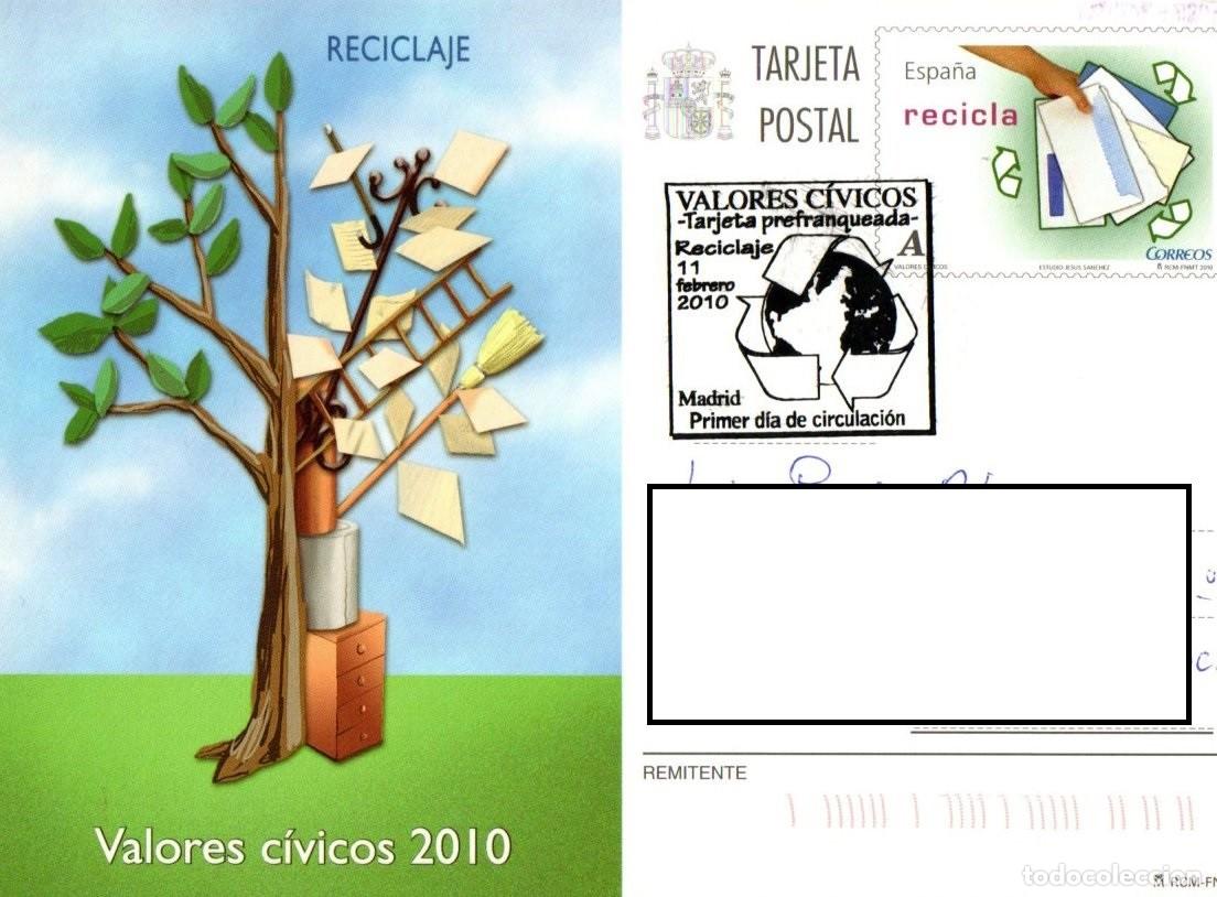 Sellos: VALORES C&Iacute;VICOS 2010. RECICLAJE. - Foto 1