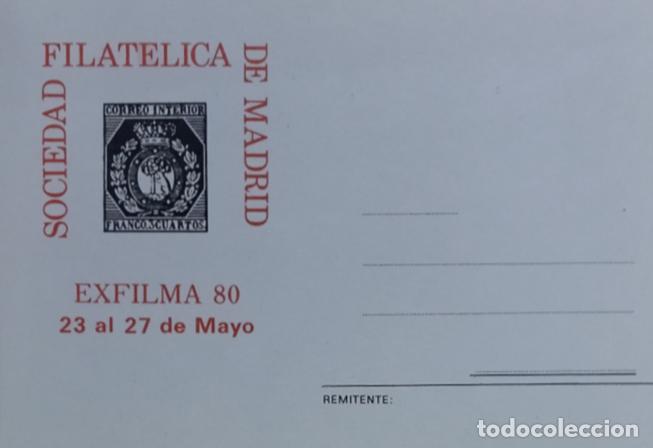 Selos: TARJETA POSTAL EXFILMA 80 - SOCIEDAD FILATELIA DE MADRID. NUEVO