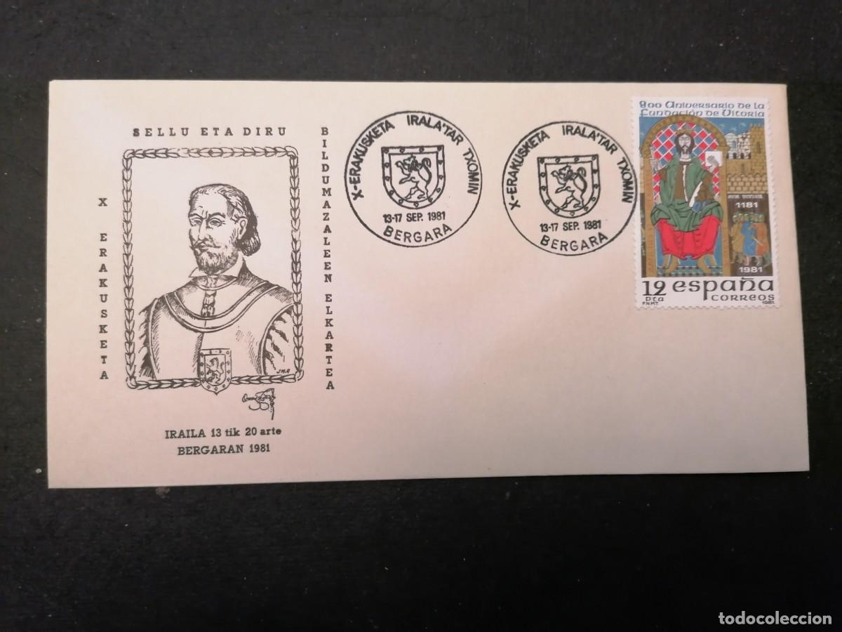 Sellos: Sobre, 1981, Bergara, Euzkadi, nuevo, poco comun - Foto 1