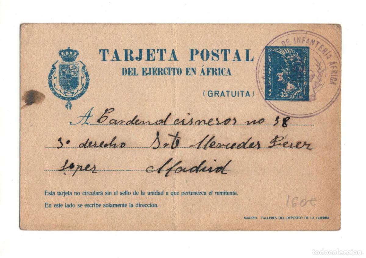 Sellos: ENTERO POSTAL DEL EJERCITO DE &Aacute;FRICA. - Foto 1