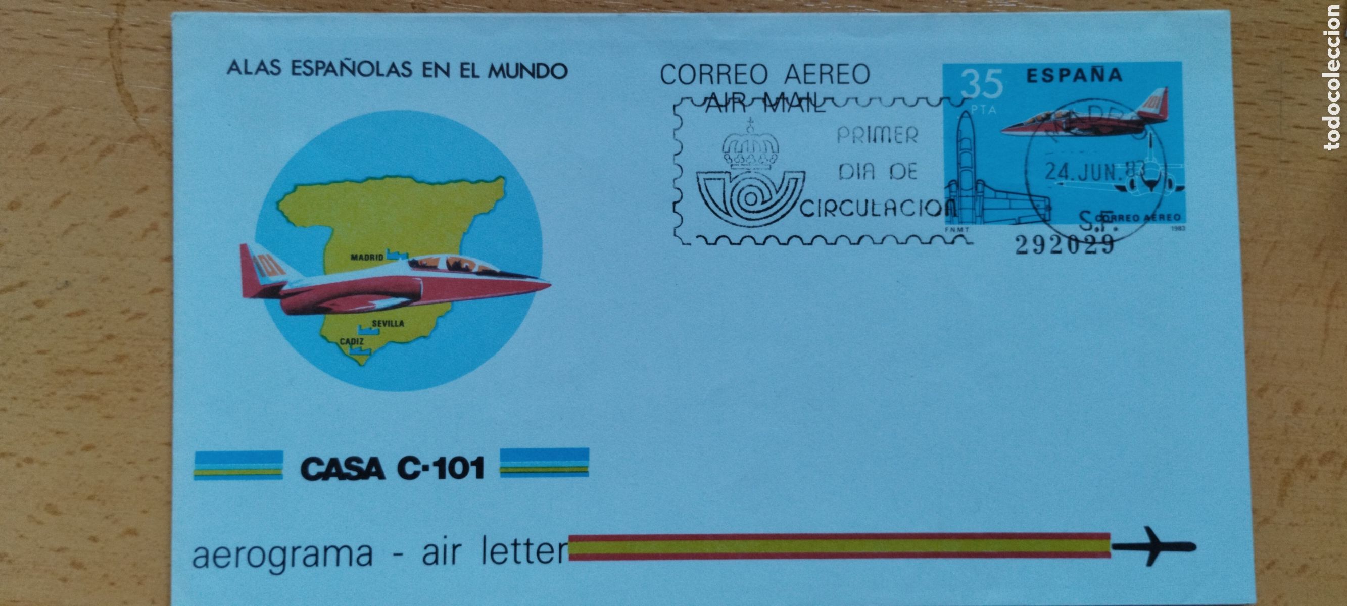 Sellos: Espa&ntilde;a Aerogramas 1983 N&deg;206 - Foto 1