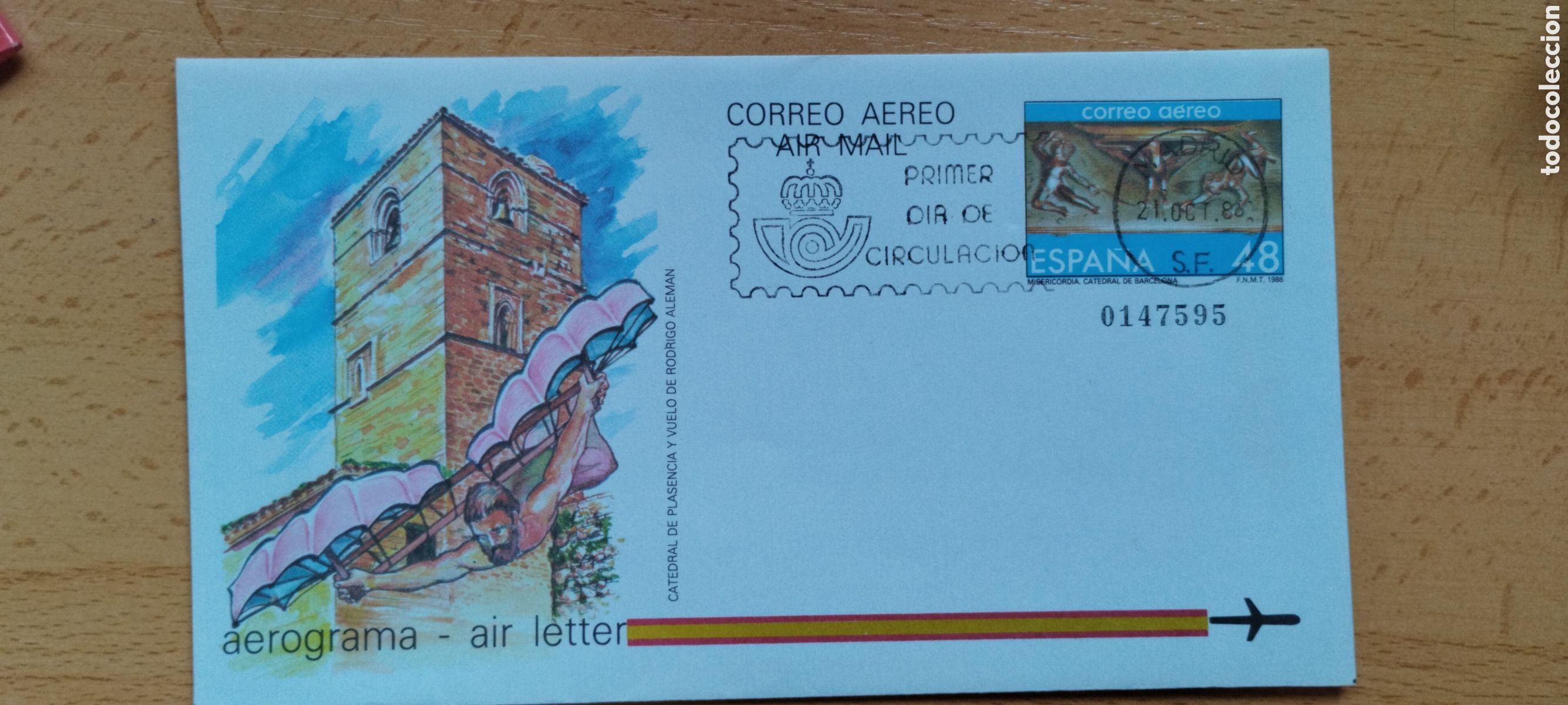 Sellos: Espa&ntilde;a Aerogramas 1985 N&deg; 211 - Foto 1