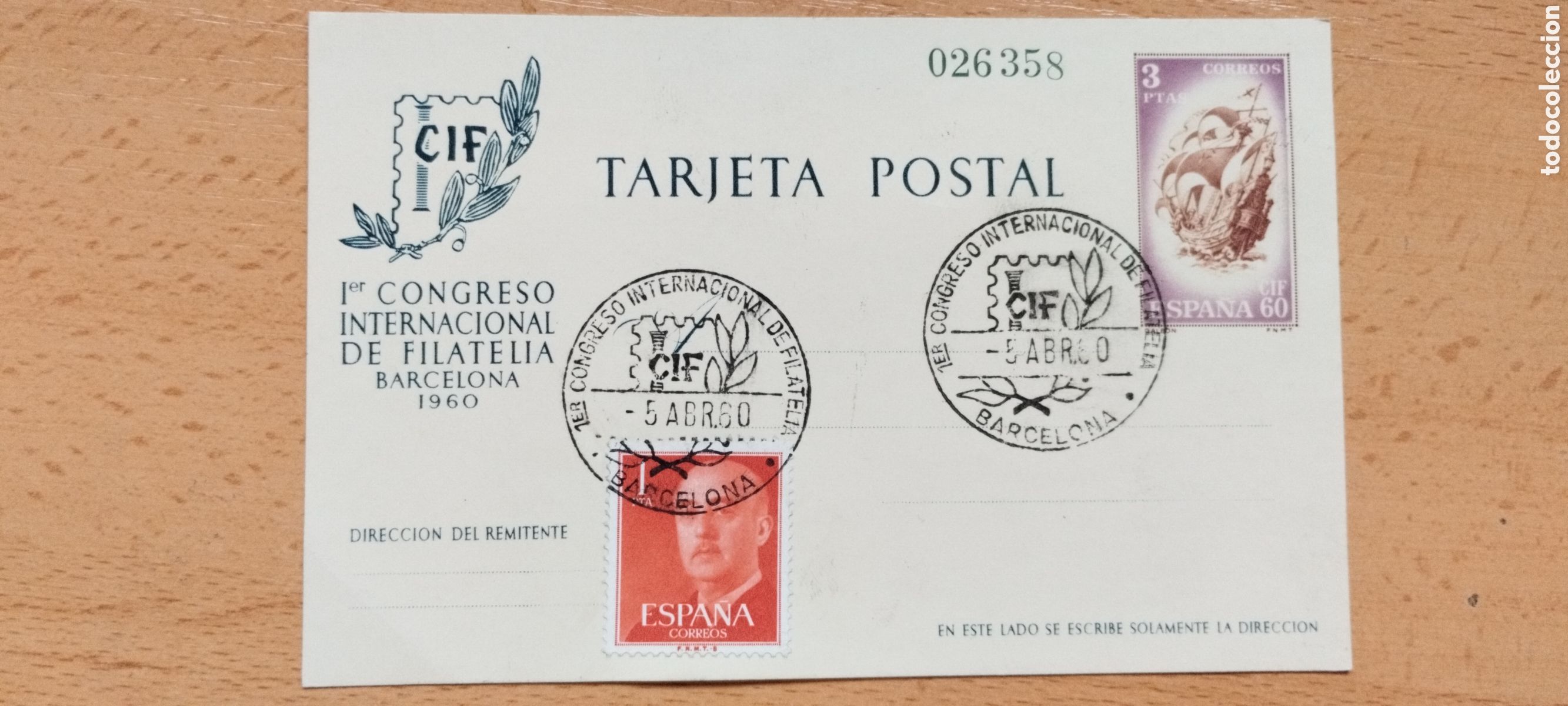 Sellos: Enteros Postales 1960 n&deg; 89 3p. - Foto 1