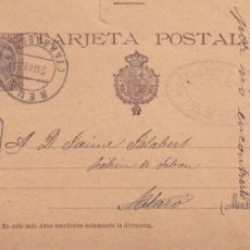 Francobolli: CARTERÍA DE ALARÓ -BALEARES-EN ENTERO POSTAL NUM.17 -1895- DEVUELTO A ORIGEN -REUS-