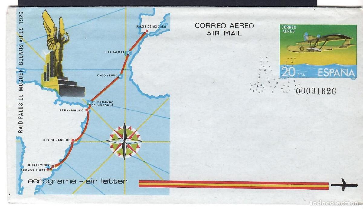 Sellos: AEROGRAMA PERFORADO ESPA&Ntilde;A - Foto 1