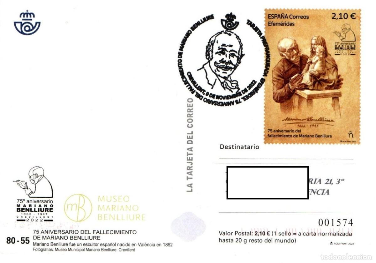 Sellos: MARIANO BENLLIURE. ESCULTOR. - Foto 1