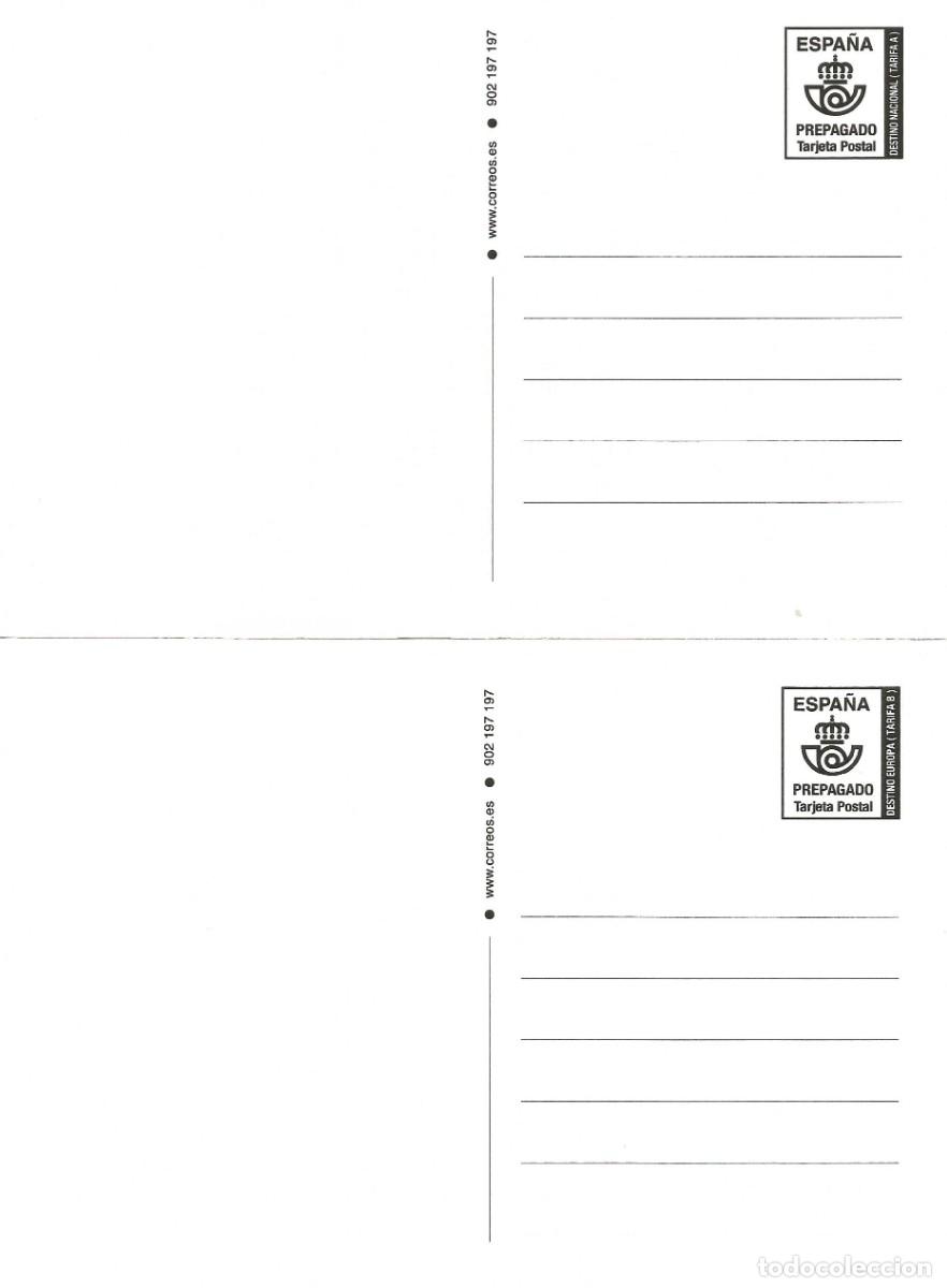 Sellos: SANTANDER. EDIFICIO CORREOS. 2 TARJETAS PREFRANQUEADAS ESPA&Ntilde;A. TARIFAS A Y B. ENTERO POSTAL - Foto 2