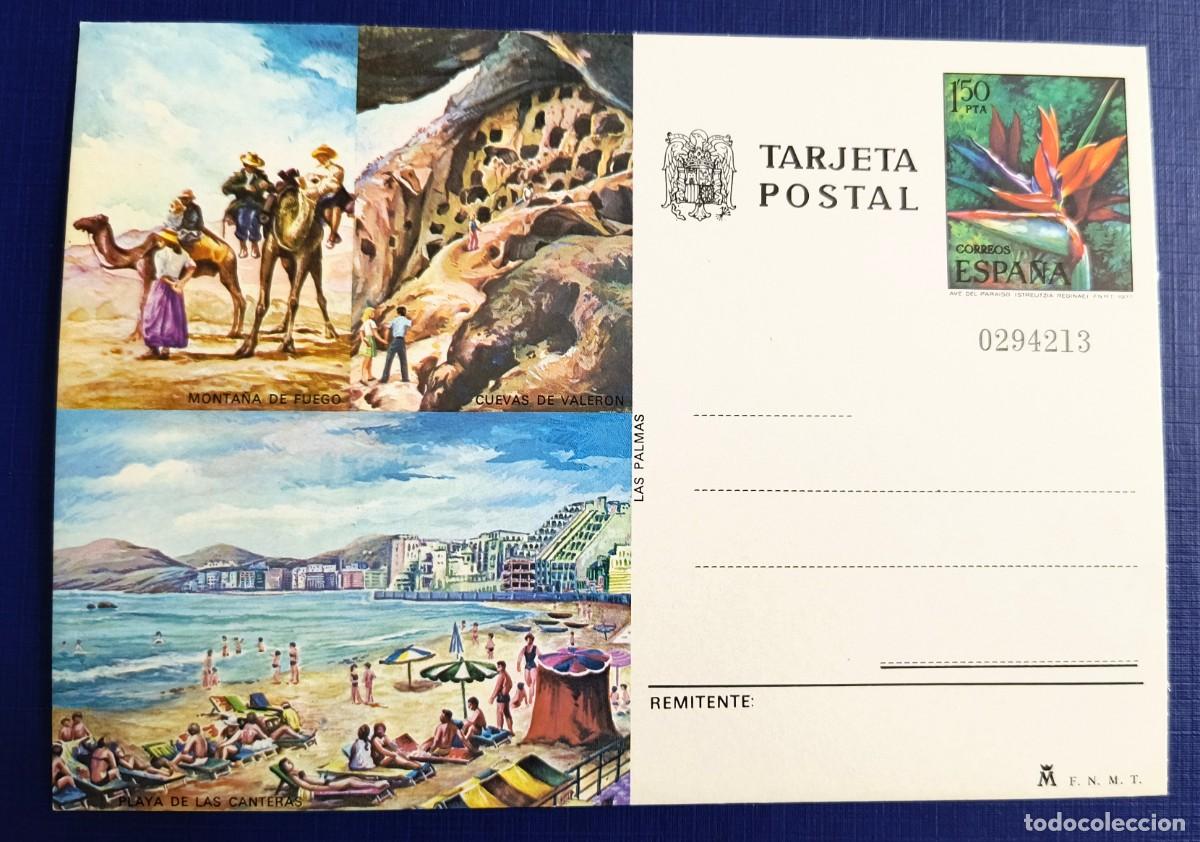 Sellos: TARJETA POSTAL PLAYA DE LAS CANTERAS - LAS PALMAS - Foto 1