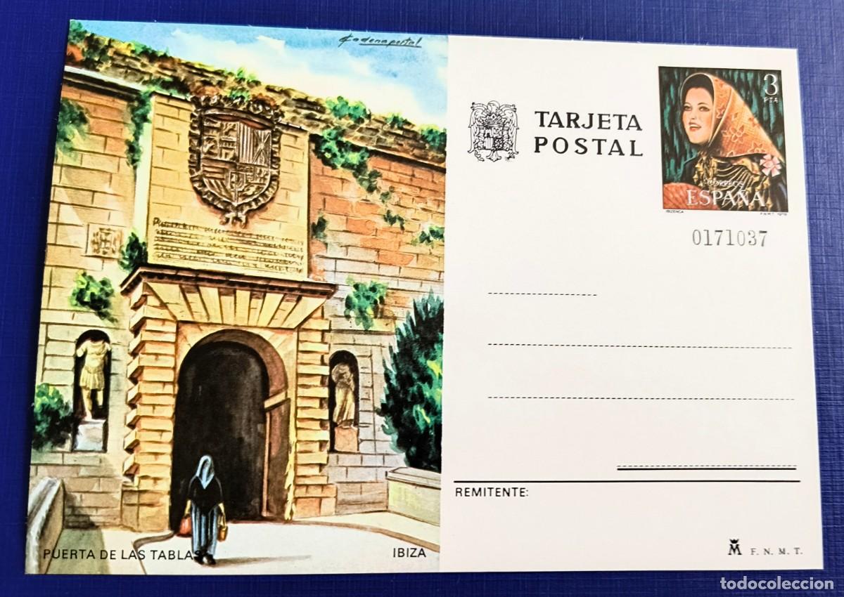 Sellos: TARJETA POSTAL PUERTA DE LAS TABLAS - IBIZA - Foto 1