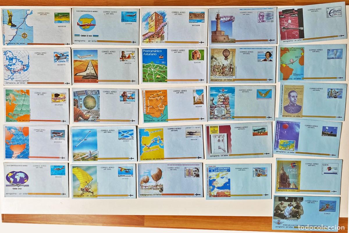 Sellos: AEROGRAMAS - Colecci&oacute;n Completa 1981 -2014. - Foto 1