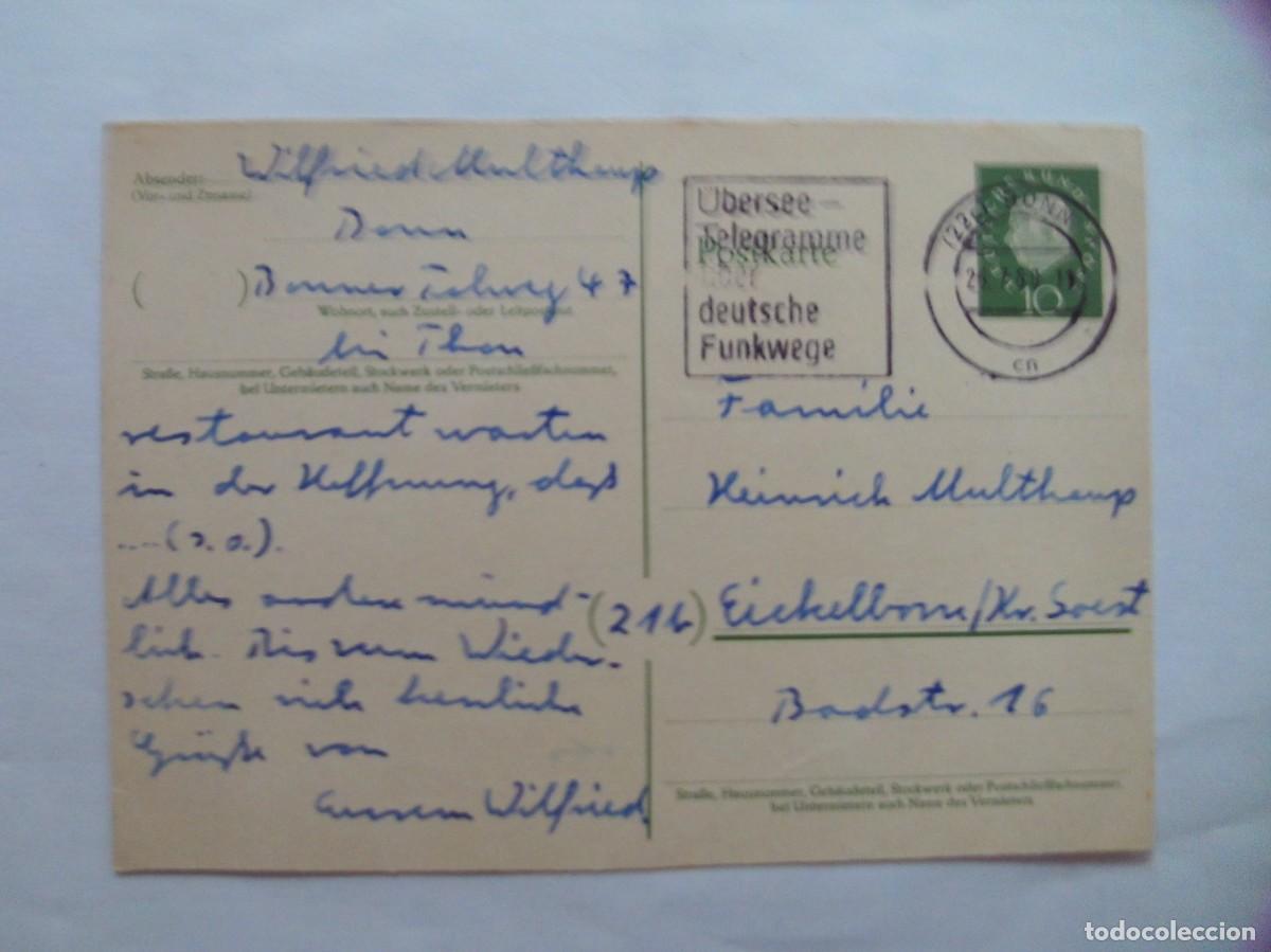 Francobolli: (1)POSTKARTE ALEMANIA CIRCULADA 1960