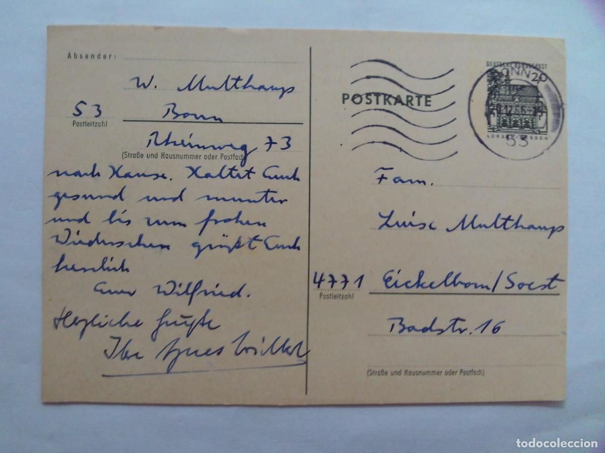 Sellos: (1)POSTKARTE ALEMANIA CIRCULADA 1966 - Foto 2