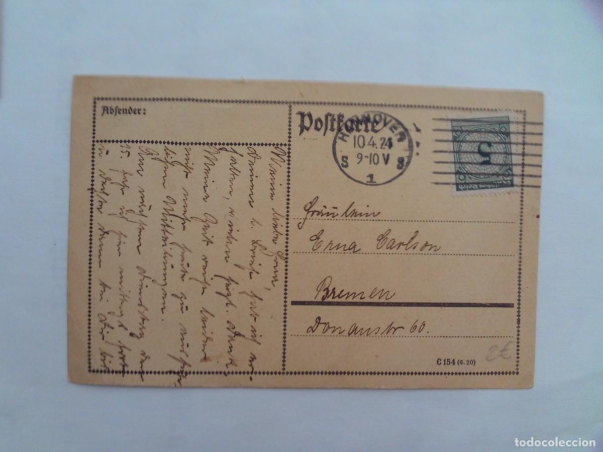 Sellos: (2)POFTKARTE ALEMANIA CIRCULADO 1924