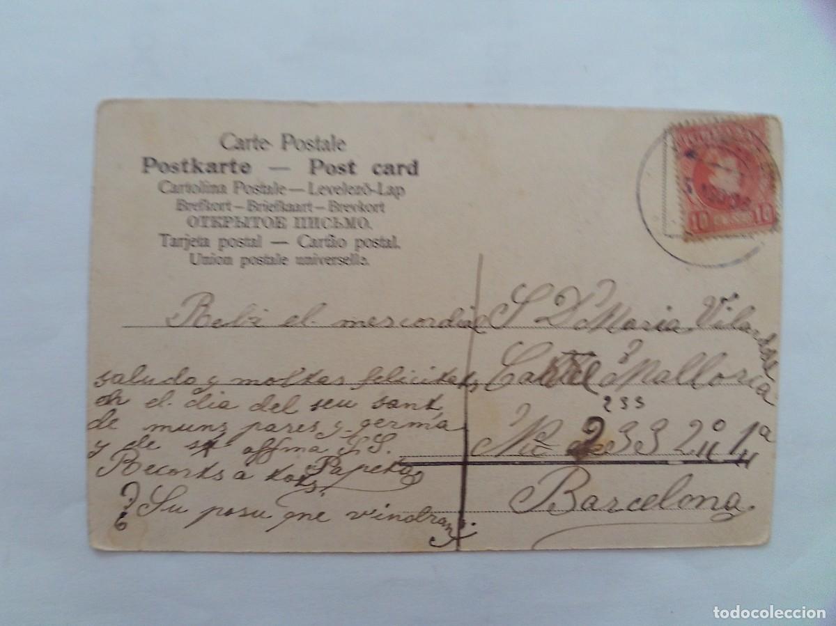 Sellos: (EP8)TARJETA POSTAL 1908 CIRCULADA A BARCELONA - Foto 1