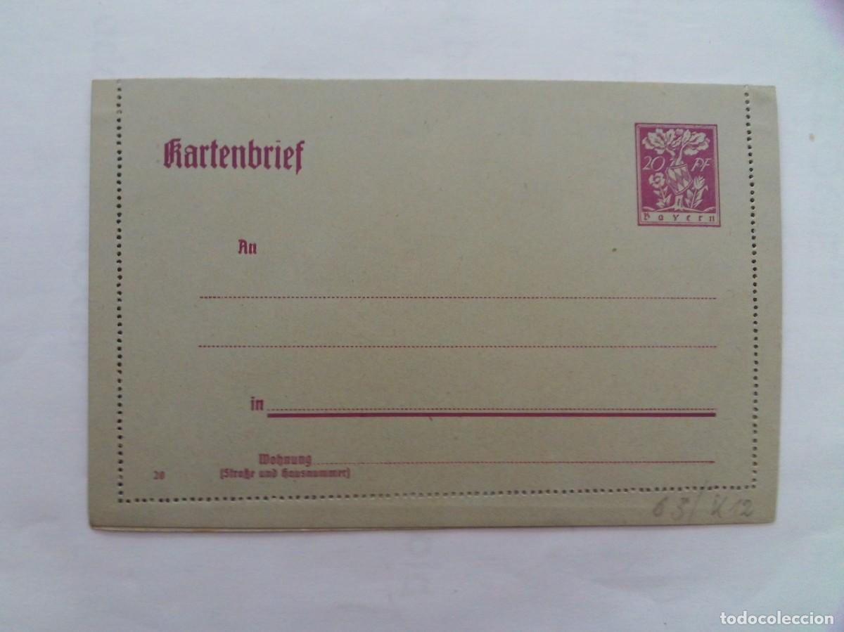 Sellos: (4)KARTENBRIEF BAYERN S/C