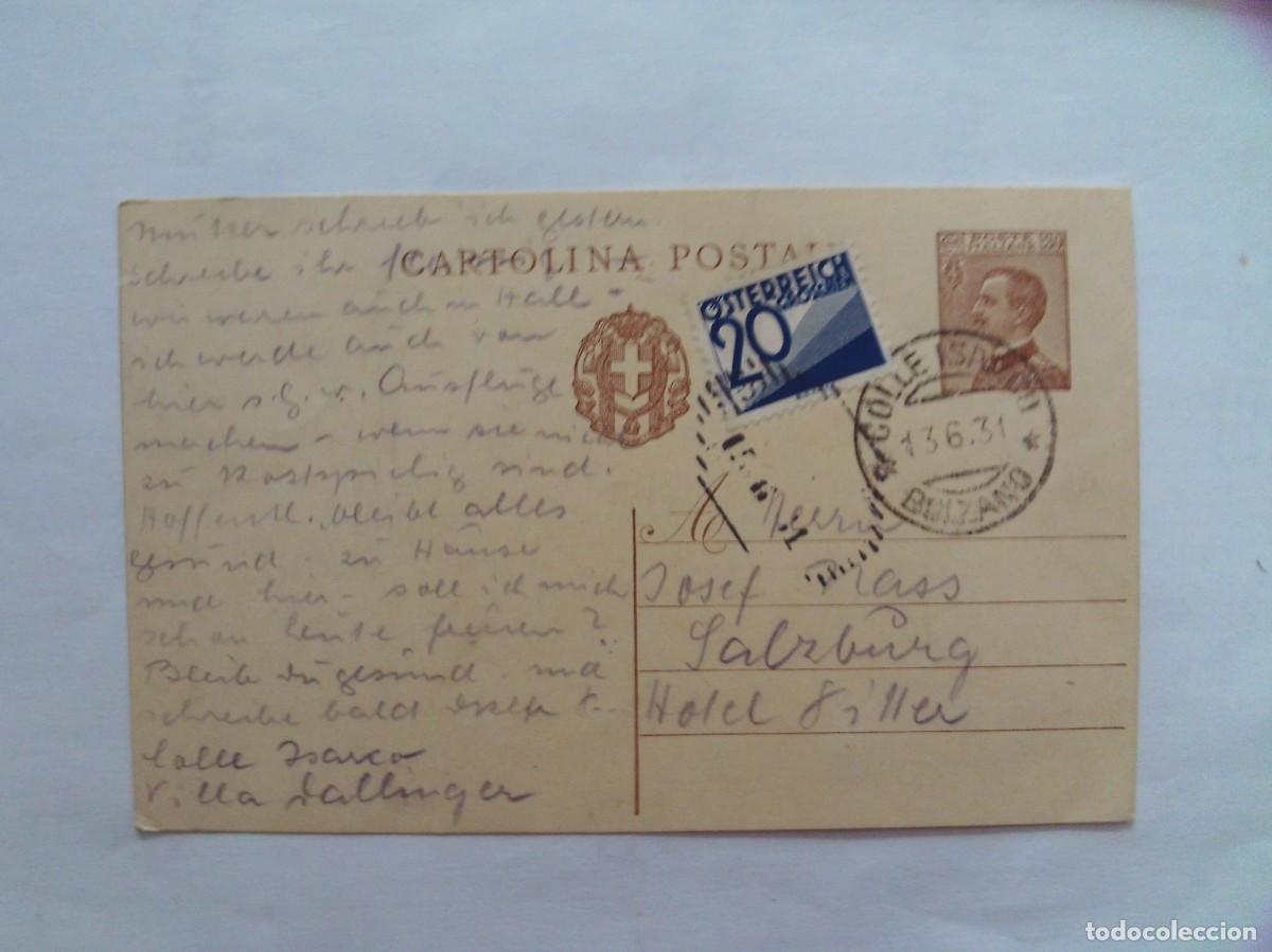 Sellos: (0TROS PAISES)ENTERO POSTAL ITALIA 1931 CIRCULADA