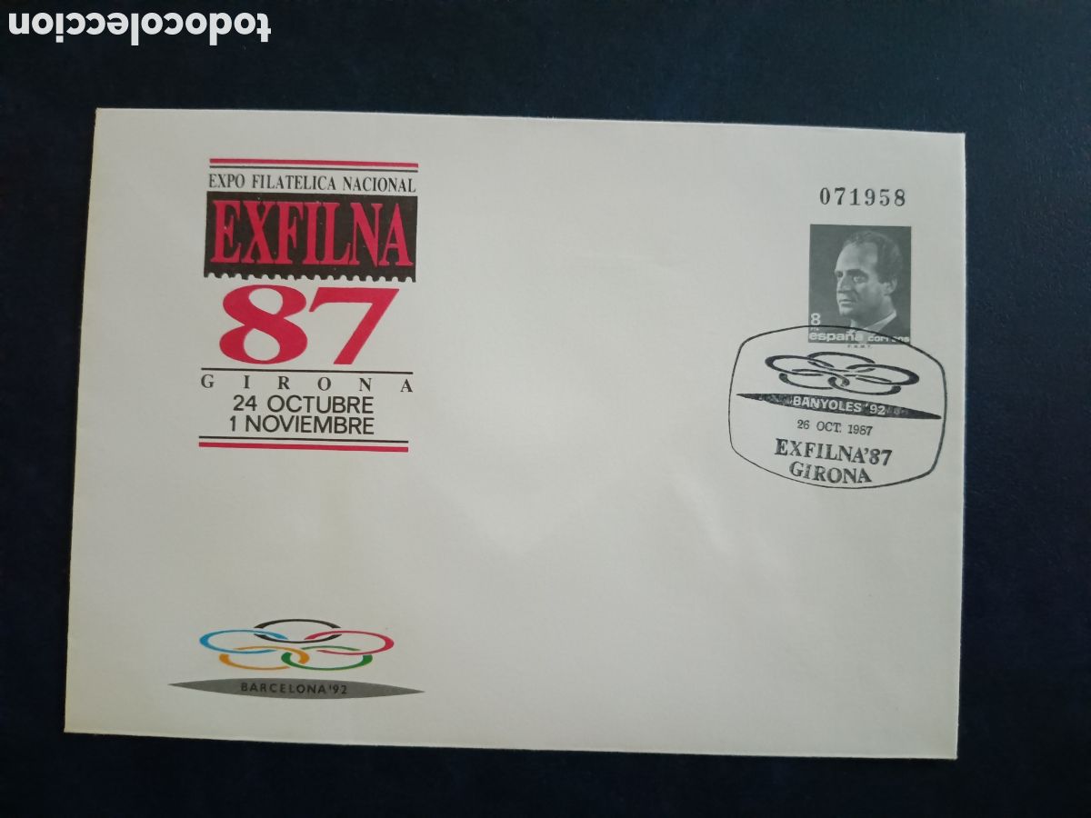 Selos: SOBRE ENTERO EXFILNA 87 - 25 OCTUBRE 1987