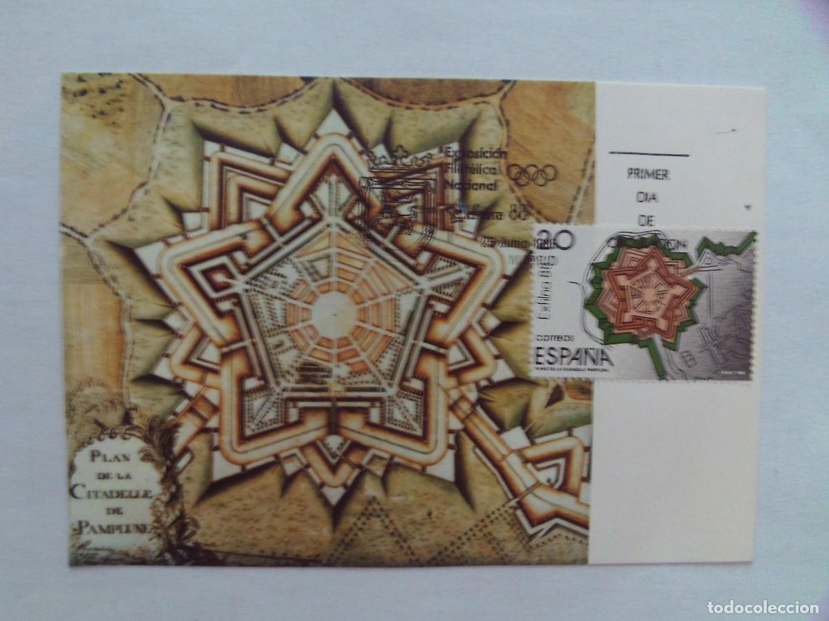 Stamps: EPPD16 ENTERO POSTAL DEL PRIMER D&Iacute;A MUY ESCASOS EXFILINA 88 CIUDADELA DE PAMPLONA