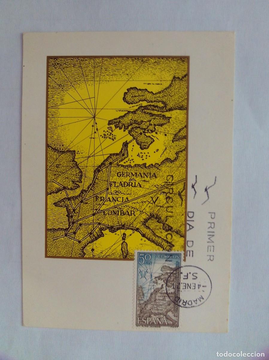 Stamps: EPPD 37 ENTERO POSTAL DEL PRIMER D&Iacute;A MUY ESCASOS RUTAS JACOBEAS 1971