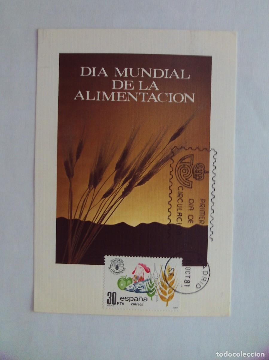 Stamps: EPPD 41 ENTERO POSTAL DEL PRIMER D&Iacute;A MUY ESCASOS DIA MUNDIAL DE LA ALIMENTACION 1981