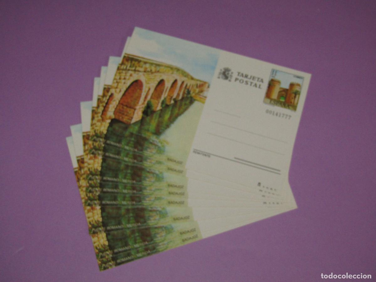 Stamps: Lote de 8 Entero Postales PUENTE ROMANO - MERIDA - BADAJOZ