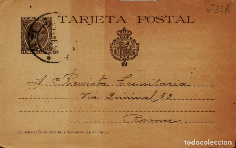 Sellos: FA4364. 1898, Entero postal dirigido a Roma - Foto 1