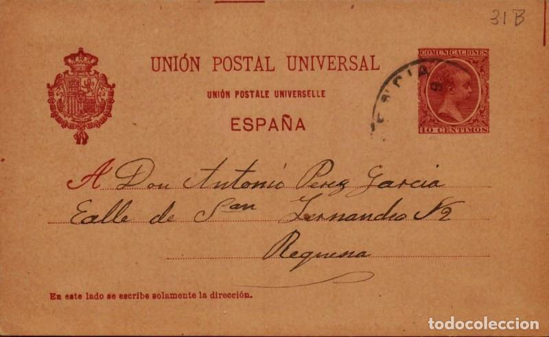 Sellos: FA4352, Entero postal dirigido a Requena - Foto 1