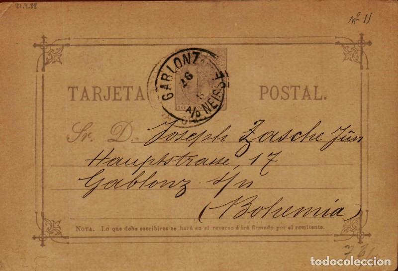 Sellos: FA4571. Tarjeta postal dirigida a Gablonz - Foto 1