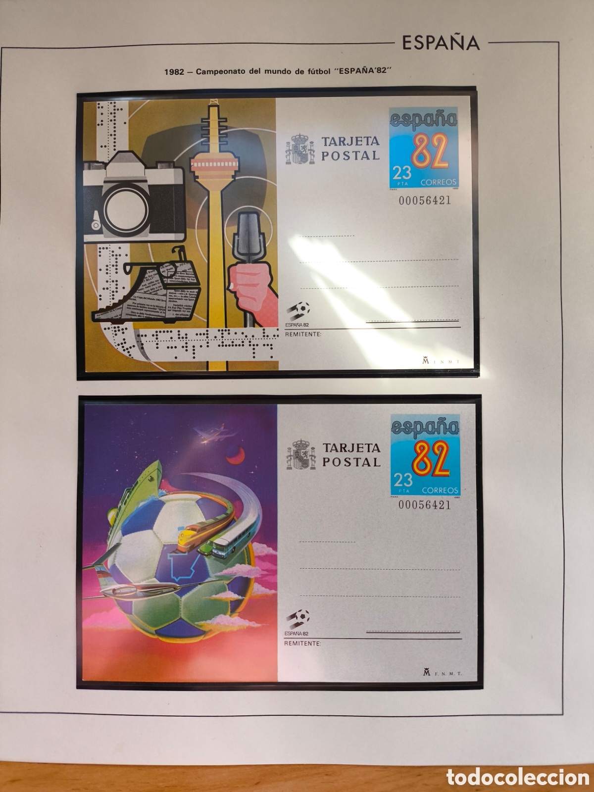 Sellos: 4 enteros postales mundial del 82 - Foto 1