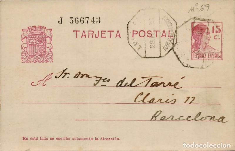 Sellos: FA4654. Tarjeta postal dirigida a Barcelona - Foto 1