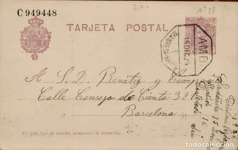 Sellos: FA4474. 1925, Entero postal dirigida a Barcelona - Foto 1