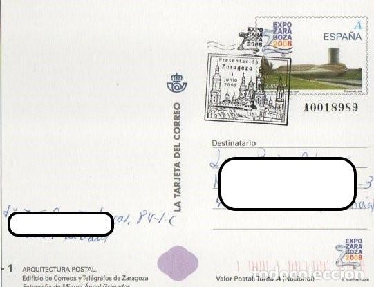 Sellos: ARQUITECTURA POSTAL. CORREOS ZARAGOZA. - Foto 1