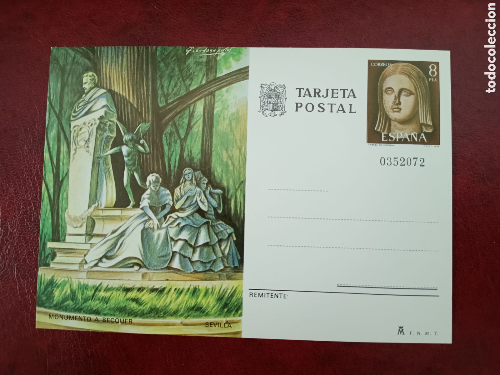 Sellos: TARJETA POSTAL - MONUMENTO A BECQUER - SEVILLA - Foto 1