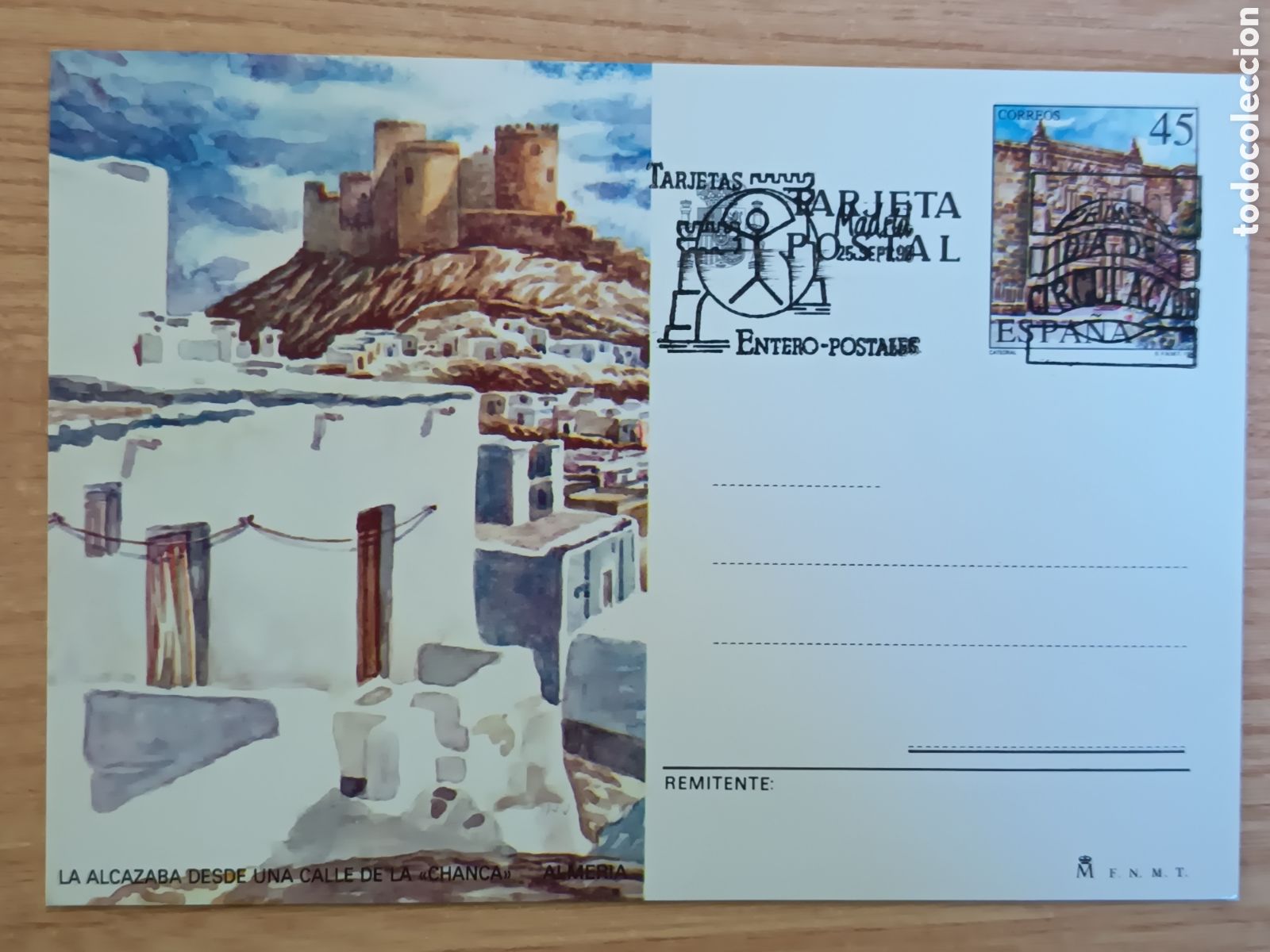 Sellos: TARJETA ENTERO POSTAL 150. MATASELLO ESPECIAL.TURISMO. ALMERIA