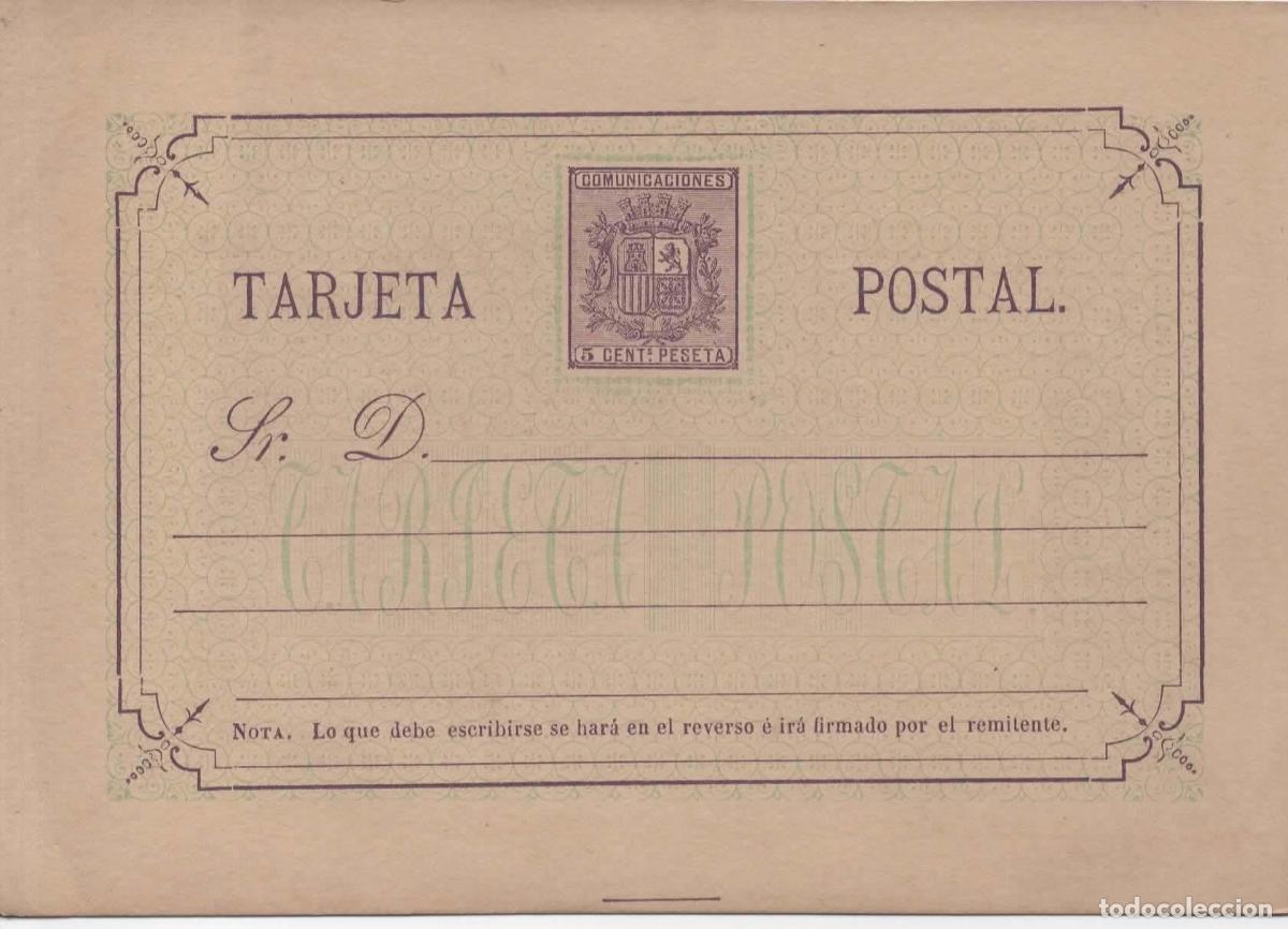 Sellos: ESPA&Ntilde;A ENTERO POSTAL 1875 - Foto 1
