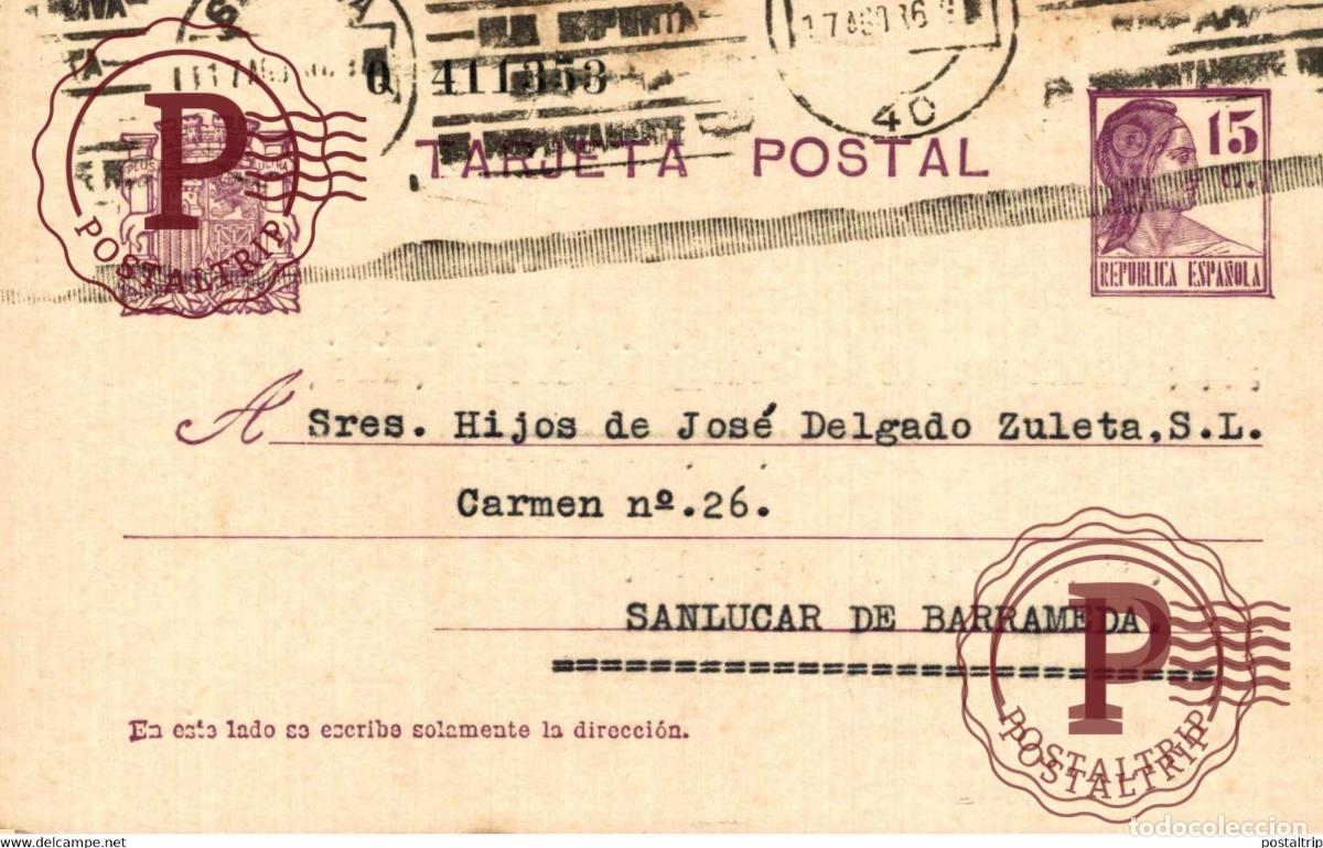 Sellos: TARJETA POSTAL. SAN LUCAR DE BARRAMEDA. - Foto 1