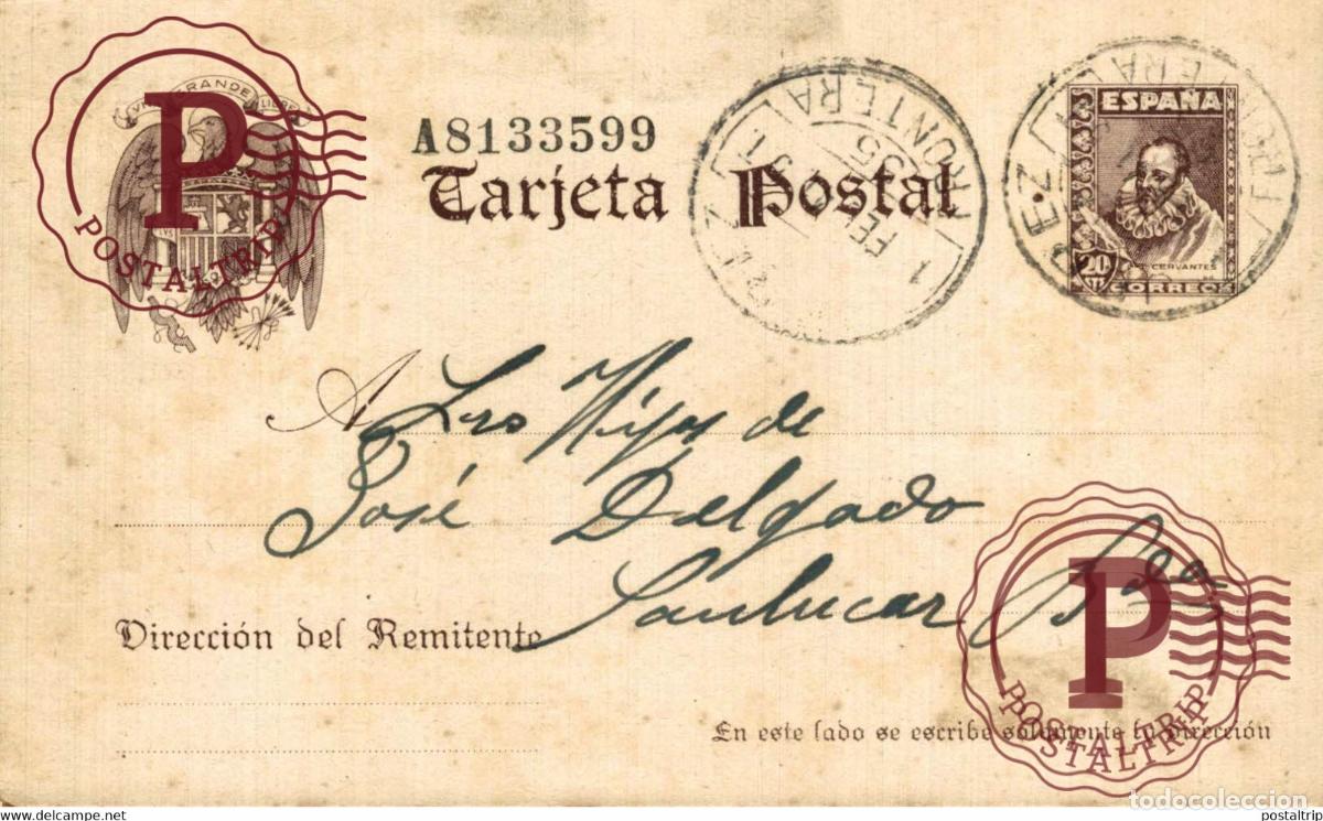 Sellos: TARJETA POSTAL. SAN LUCAR DE BARRAMEDA. - Foto 1