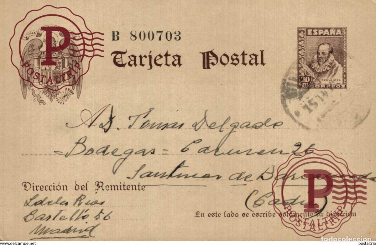 Sellos: TARJETA POSTAL. SAN LUCAR DE BARRAMEDA. - Foto 1