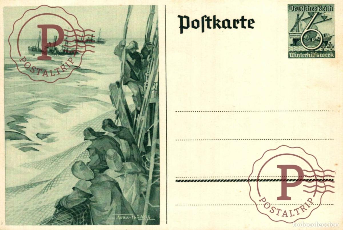 Timbres: ALEMANIA. DEUTSCHLAND. GERMANY. DEUTSCHES REICH. FISHERMAN PESCADORES